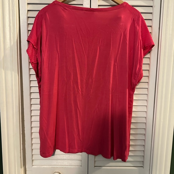 🍄Last Chance🍄 Pink blouse with small metal studs decoration. Size XL. - Picture 4 of 4